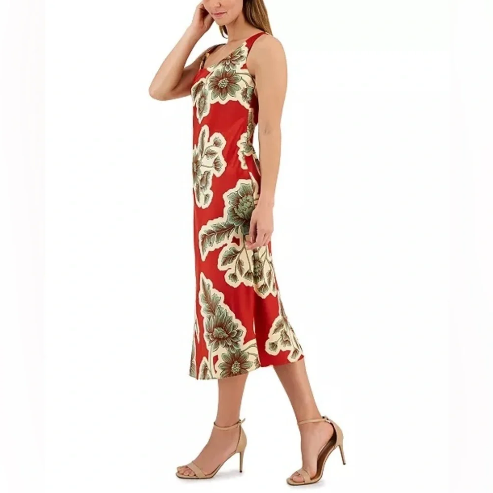 Anne Klein Women’s Scoop Neck Sleeveless Midi Dress- Size 8 - Picture 3 of 13